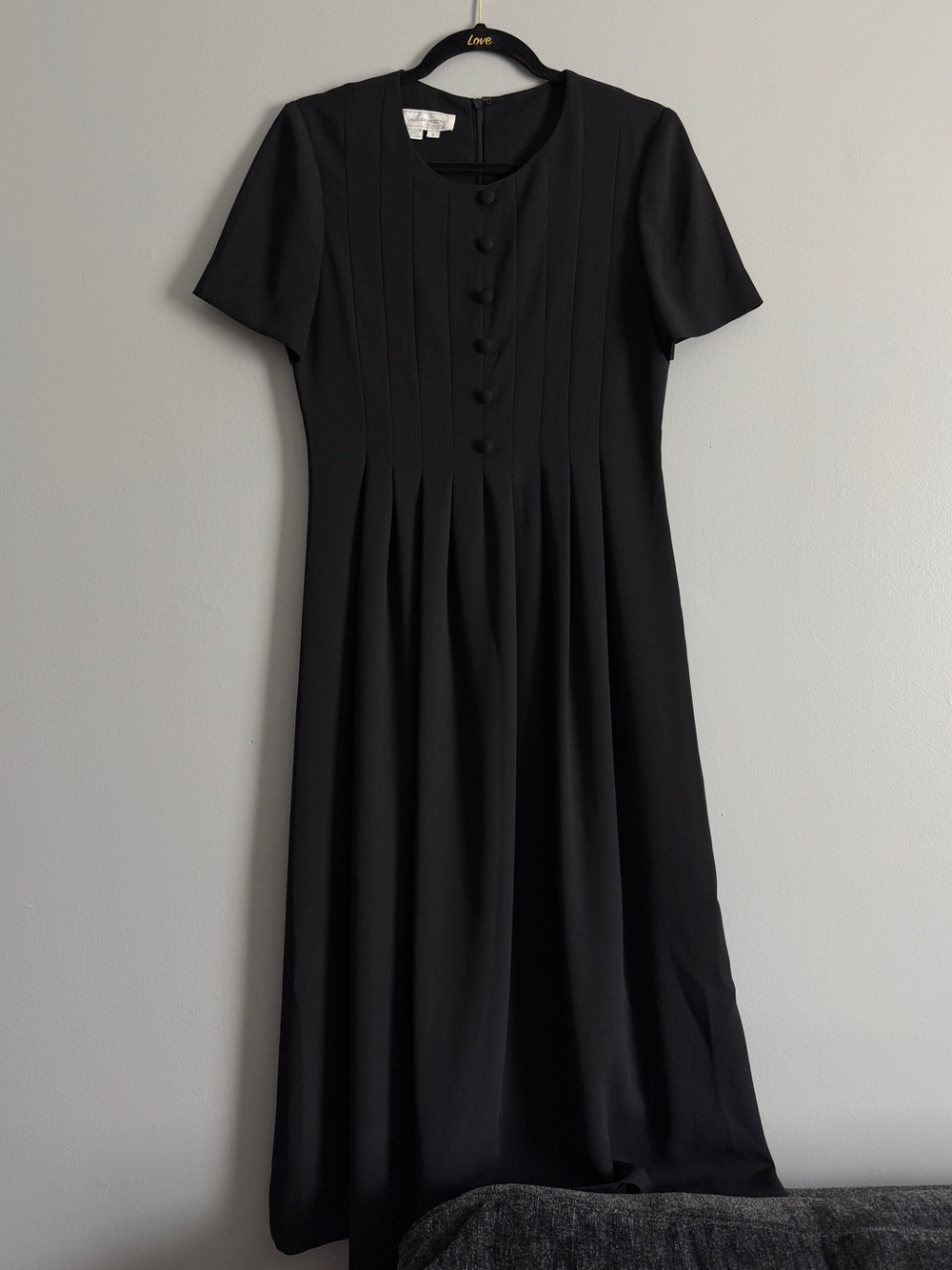 Vintage Black Midi Dress